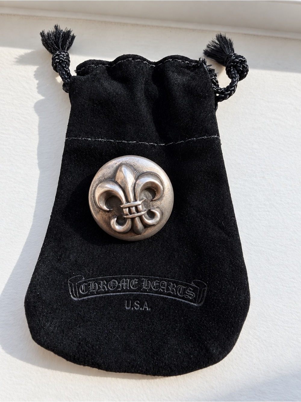 Chrome Hearts BS Fleur de Lis Hair Tie Sterling Silver 925